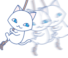 Summer White Cat(ENGLISH) sticker #10272115