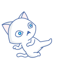 Summer White Cat(ENGLISH) sticker #10272117