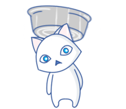 Summer White Cat(ENGLISH) sticker #10272122