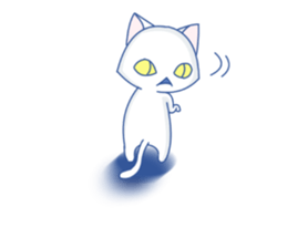Summer White Cat(ENGLISH) sticker #10272127