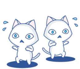 Summer White Cat(ENGLISH) sticker #10272128