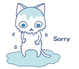 Summer White Cat(ENGLISH) sticker #10272131