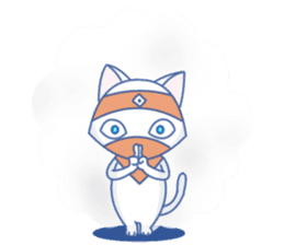 Summer White Cat(ENGLISH) sticker #10272132