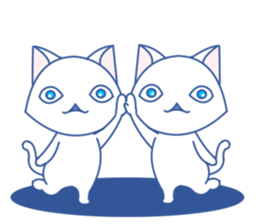 Summer White Cat(ENGLISH) sticker #10272133