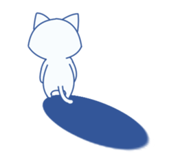 Summer White Cat(ENGLISH) sticker #10272135