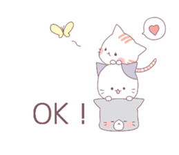 Balloon sticker of three cats sticker #10274830