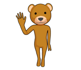 Gesture bear sticker #10275256