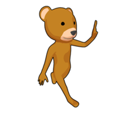Gesture bear sticker #10275257