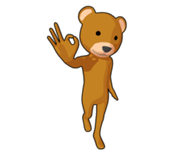 Gesture bear sticker #10275265