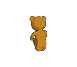 Gesture bear sticker #10275271