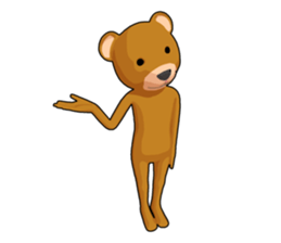 Gesture bear sticker #10275273