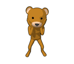 Gesture bear sticker #10275277