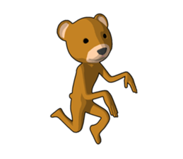 Gesture bear sticker #10275279
