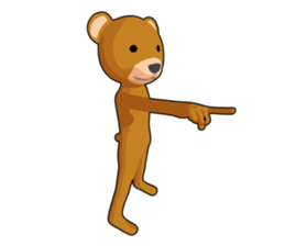Gesture bear sticker #10275281