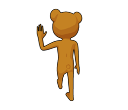 Gesture bear sticker #10275285