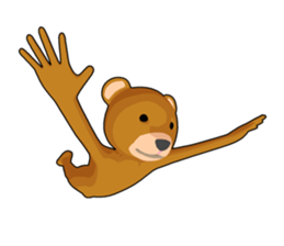 Gesture bear sticker #10275286