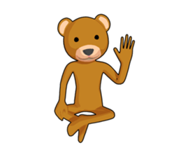 Gesture bear sticker #10275293