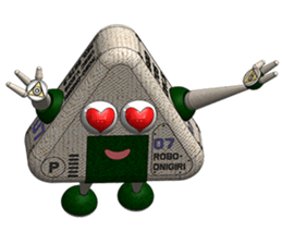 Robot Onigiri Triangle sticker #10275629