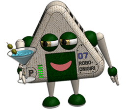 Robot Onigiri Triangle sticker #10275635