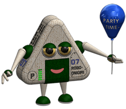 Robot Onigiri Triangle sticker #10275638