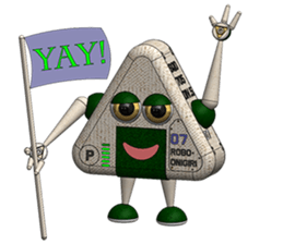 Robot Onigiri Triangle sticker #10275654