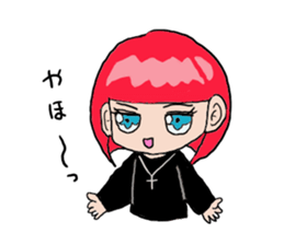 The female of the red hair sticker #10275816