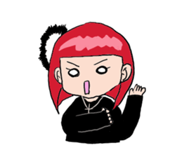 The female of the red hair sticker #10275820