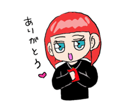 The female of the red hair sticker #10275821