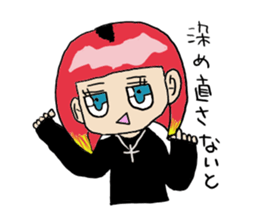 The female of the red hair sticker #10275822
