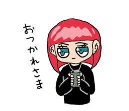 The female of the red hair sticker #10275825