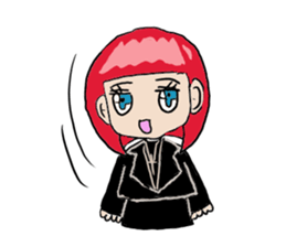 The female of the red hair sticker #10275828
