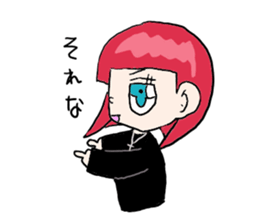 The female of the red hair sticker #10275829