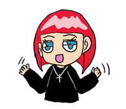 The female of the red hair sticker #10275833