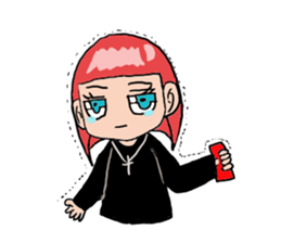 The female of the red hair sticker #10275834
