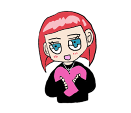 The female of the red hair sticker #10275835