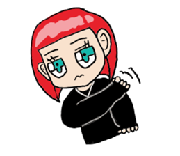 The female of the red hair sticker #10275838