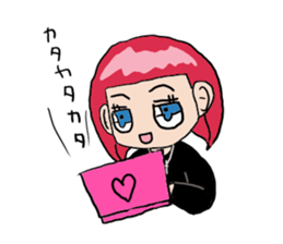 The female of the red hair sticker #10275841