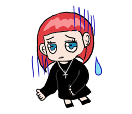 The female of the red hair sticker #10275843