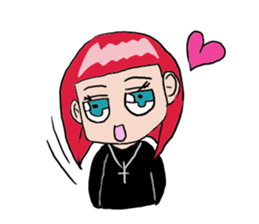 The female of the red hair sticker #10275845