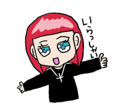 The female of the red hair sticker #10275847