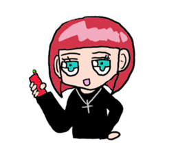 The female of the red hair sticker #10275848