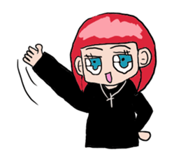 The female of the red hair sticker #10275850