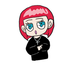 The female of the red hair sticker #10275852