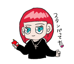 The female of the red hair sticker #10275853