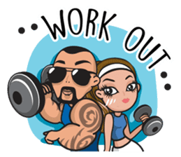 GYM LOVE: Bono & Bony sticker #10277367
