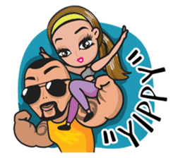 GYM LOVE: Bono & Bony sticker #10277369
