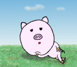 MONKEY AND PIG2 sticker #10277537