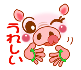 Smiley sign language of a pig ver.1 sticker #10277742
