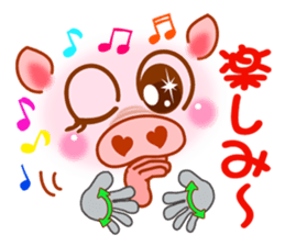 Smiley sign language of a pig ver.1 sticker #10277743