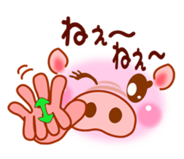 Smiley sign language of a pig ver.1 sticker #10277746